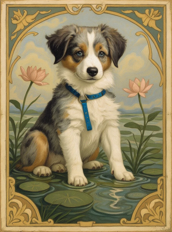 Art Nouveau Botanical style example