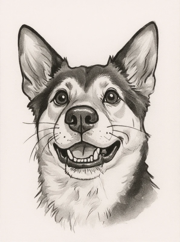 Ink Wash Portrait style example